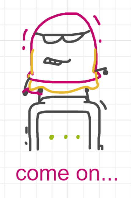 A panel from Running Duos, episode four of the Board Boards object show by Furretwalk/WalkingFurret.